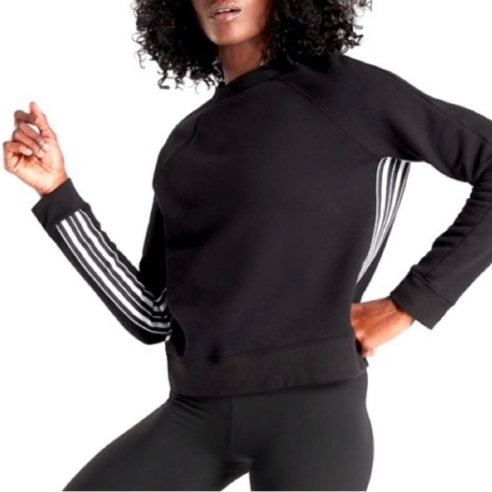 Athleta 24/7 Stripe Athletic Workout Athleisure Sweatshirt